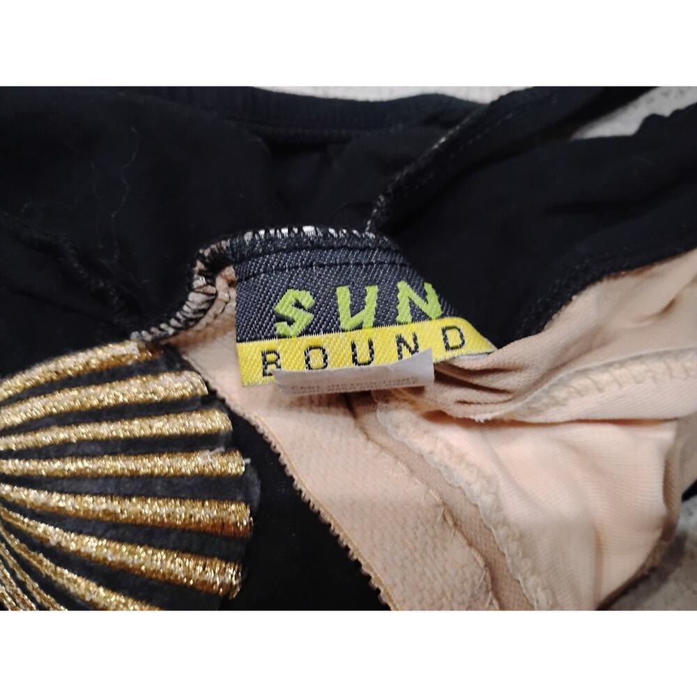 Vintage Women's Sun Bound One Piece Black Seashell Bathing Suit Size 8 - Picture 4 of 4
